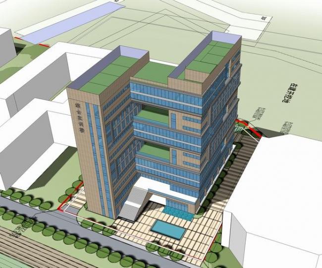 Sketchup办公模型|高层办公楼,现代风格 Sketchup办公模型|高层办公楼,现代风格