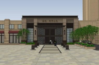 Sketchup小品模型|住宅入口,商业入口,新古典风格-BIM建筑网