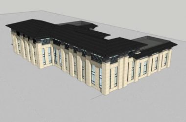 Sketchup办公模型|新中式风格,多层接待中心,办公建筑-BIM建筑网