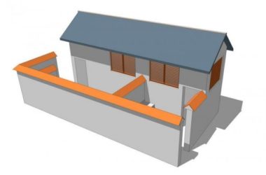 Sketchup小品模型|公园厕所,现代风格,坡屋顶,小品-BIM建筑网