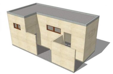 Sketchup小品模型|公园厕所,现代风格,小品-BIM建筑网