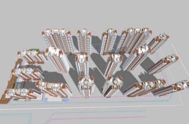Sketchup住宅模型|岭南风,现代风格,高层住宅,居住建筑-BIM建筑网