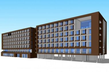 Sketchup住宅模型|多层学校宿舍公寓,现代风格-BIM建筑网