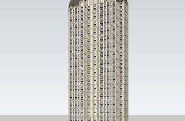 Sketchup住宅模型|高层住宅,法式风格,新古典风格,居住建筑-BIM建筑网