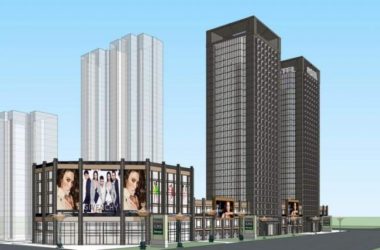 Sketchup酒店模型|高层酒店,底层商业,现代风格-BIM建筑网