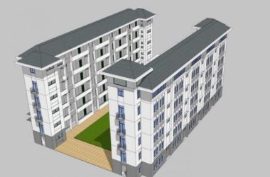 Sketchup住宅模型|多层宿舍楼公寓,中式风格,居住建筑-BIM建筑网