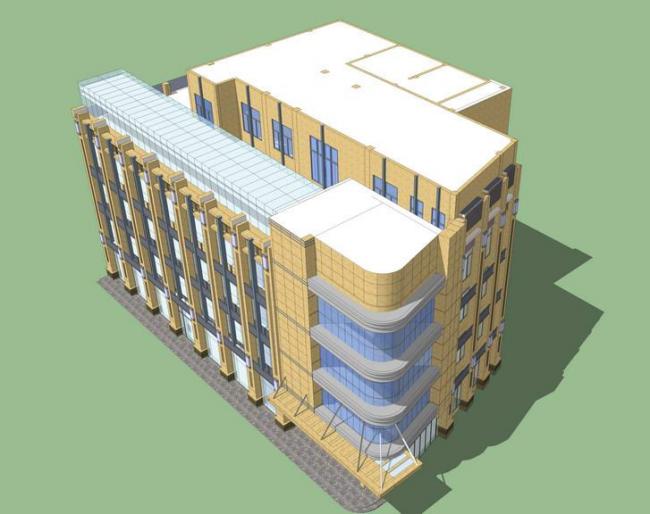 Sketchup办公模型|多层办公楼,现代风格 Sketchup办公模型|多层办公楼,现代风格