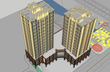 Sketchup住宅模型|高层住宅,Artdeco风格,古典风格,底层商业,居住建筑-BIM建筑网