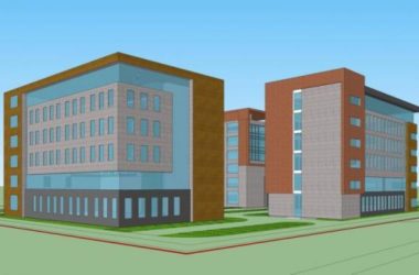 Sketchup办公模型|多层办公楼,现代风格,工业建筑-BIM建筑网