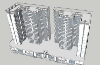 Sketchup住宅模型|斯达住宅，高层住宅，居住建筑，现代风格-BIM建筑网