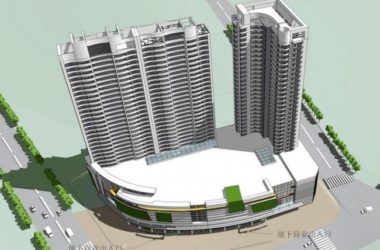 Sketchup住宅模型|高层住宅，底层商业，现代风格-BIM建筑网