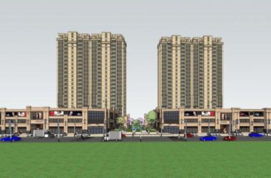 Sketchup住宅模型|高层住宅，底层商业，居住建筑，新古典风格-BIM建筑网