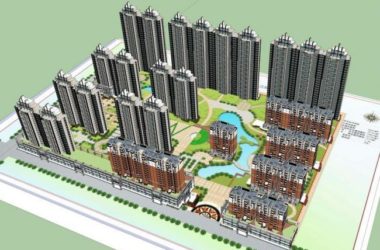 Sketchup住宅模型|高层住宅小区,居住建筑,现代风格-BIM建筑网