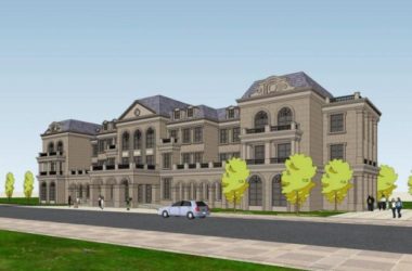 Sketchup酒店模型|多层酒店,法式风格,古典风格-BIM建筑网