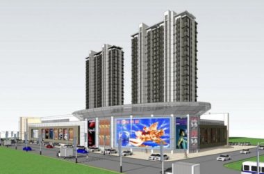 Sketchup综合体模型|多层高层混合商业综合体,高层住宅,底层商业,现代风格-BIM建筑网