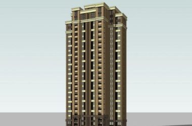 Sketchup住宅模型|高层住宅,居住建筑,新古典风格-BIM建筑网