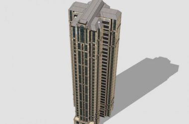 Sketchup住宅模型|超高层住宅,法式风格,古典风格-BIM建筑网