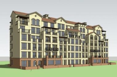 Sketchup住宅模型|多层住宅,西班牙古典风格,居住建筑-BIM建筑网