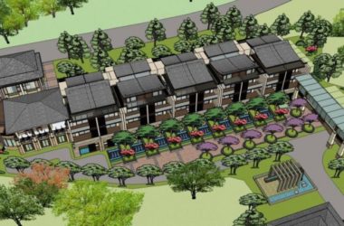 Sketchup酒店模型|多层温泉酒店,新中式风格-BIM建筑网