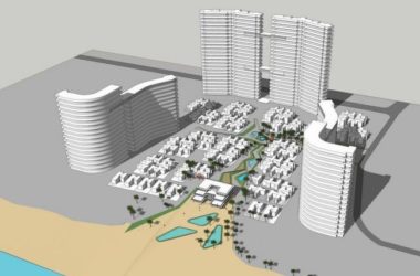 Sketchup酒店模型|高层滨海酒店布局,现代风格-BIM建筑网