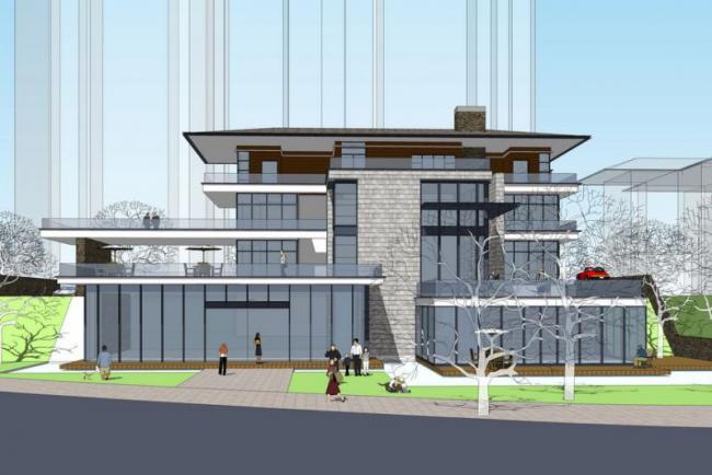 Sketchup商业模型|多层商业楼,现代风格 Sketchup商业模型|多层商业楼,现代风格