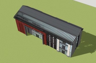 Sketchup商业模型|多层商业建筑，新中式风格-BIM建筑网
