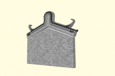Sketchup素材模型|徽派马头墙su模型素材组件-BIM建筑网