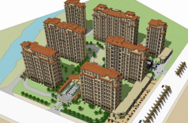 Sketchup住宅模型|高层住宅小区,底层商业,西班牙古典风格,居住建筑-BIM建筑网
