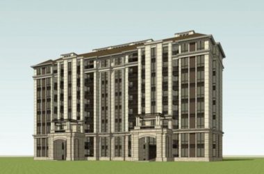 Sketchup住宅模型|多层住宅,法式风格,古典风格,居住建筑-BIM建筑网