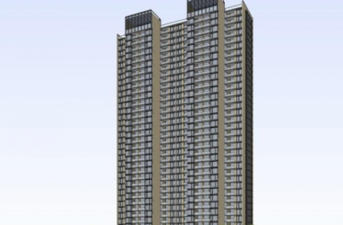 Sketchup住宅模型|高层住宅,现代风格,居住建筑-BIM建筑网