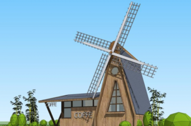 Sketchup商业模型|咖啡店，新古典风格，商业建筑-BIM建筑网