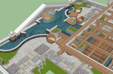 Sketchup景观模型|屋顶花园,现代风格-BIM建筑网