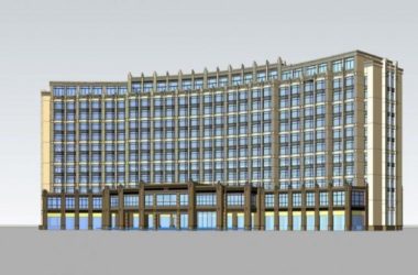 Sketchup酒店模型|高层酒店,新古典风格-BIM建筑网