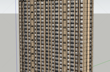 Sketchup住宅模型|超高层住宅,古典风格,ArtDeco风格,居住建筑-BIM建筑网