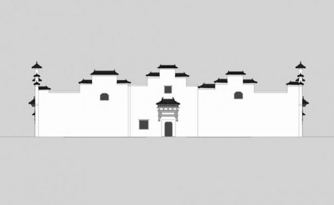 Sketchup住宅模型|多层合院,中式风格 Sketchup住宅模型|多层合院,中式风格