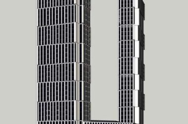 Sketchup办公模型|高层办公楼,现代风格-BIM建筑网