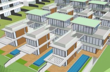 Sketchup酒店模型|高层滨海别墅酒店,现代风格-BIM建筑网