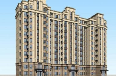 Sketchup住宅模型|高层住宅,居住建筑,新古典风格-BIM建筑网