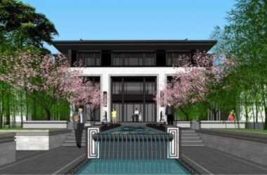 Sketchup住宅模型|苏式院子,中式风格-BIM建筑网