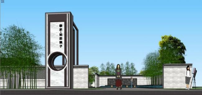 Sketchup住宅模型|苏式院子,中式风格 Sketchup住宅模型|苏式院子,中式风格