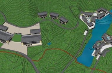 Sketchup酒店模型|多层度假酒店,新中式风格-BIM建筑网