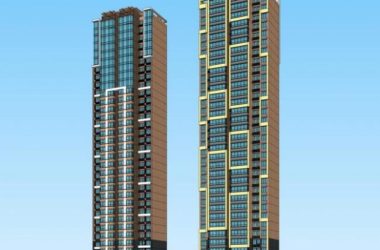 Sketchup住宅模型|超高层住宅,现代风格,居住建筑-BIM建筑网