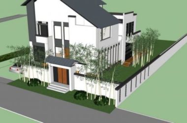 Sketchup景观模型|别墅庭院花园景观,现代风格-BIM建筑网