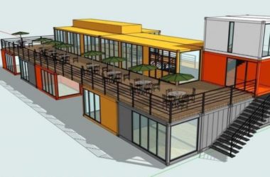 Sketchup商业模型|多层商业餐厅集装箱，现代风格-BIM建筑网