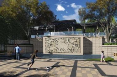 Sketchup小品模型|广场廊架,新中式风格-BIM建筑网