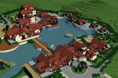 Sketchup酒店模型|多层度假村酒店,北欧风格,古典风格-BIM建筑网
