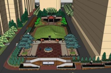 Sketchup素材模型|欧式水池中心景观素材模型组件,古典风格-BIM建筑网
