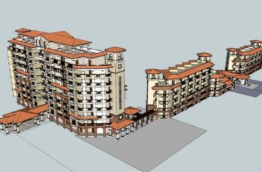 Sketchup酒店模型|多层度假酒店,托斯卡纳风格,古典风格-BIM建筑网