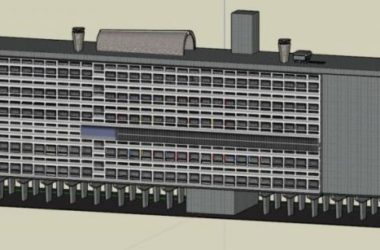 Sketchup住宅模型|高层公寓,马赛公寓,柯布西耶,现代风格-BIM建筑网