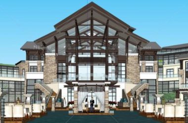 Sketchup酒店模型|凯宾斯基,山地酒店,台地,东南亚风格-BIM建筑网